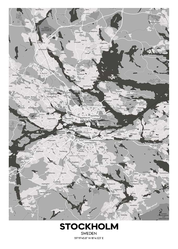 Stockholm Sweden streetmap