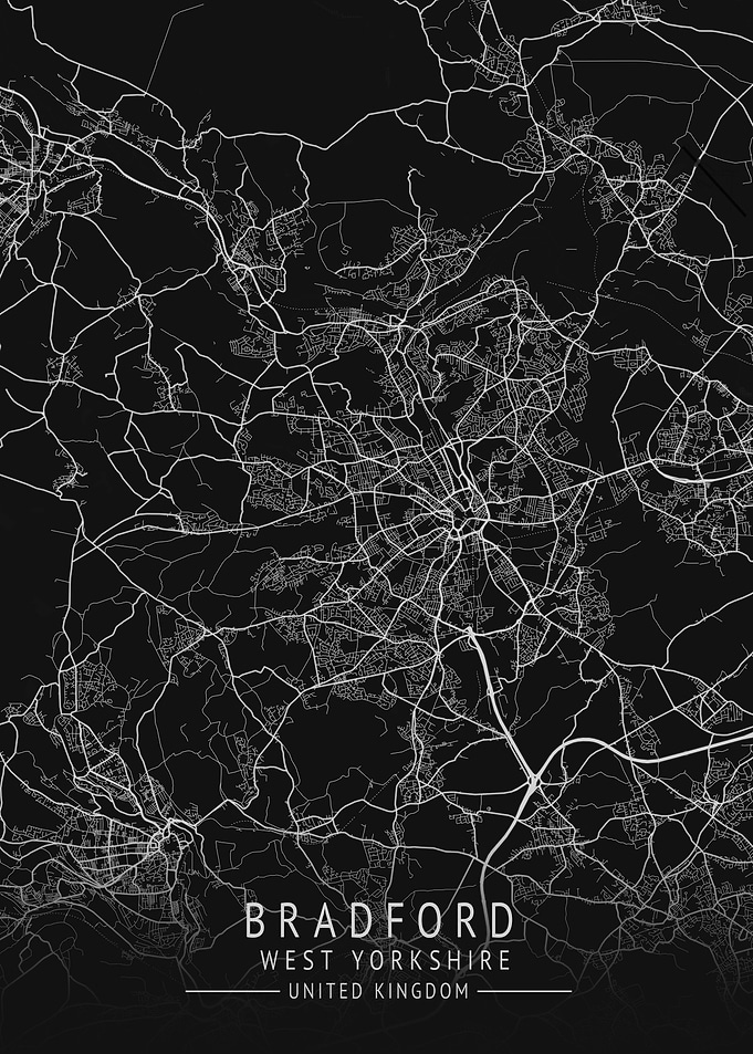 Bradford UK CITY MAP