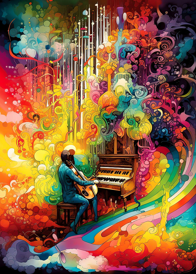 piano colorfull