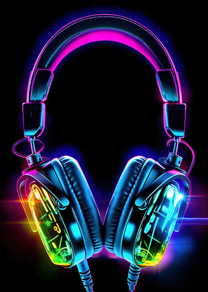 headphone neon