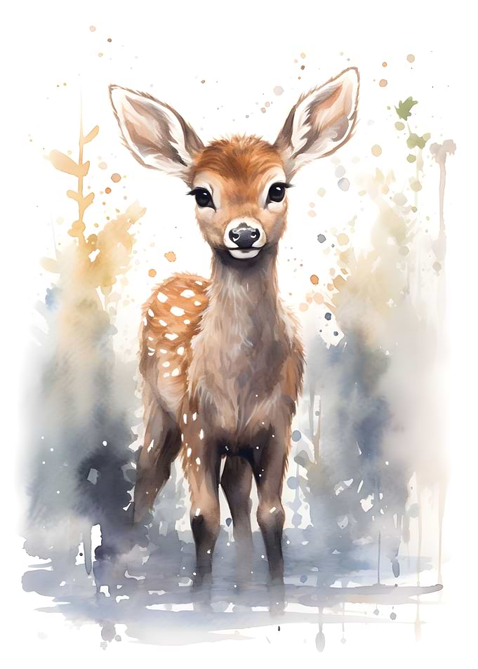 Deer Watercolor