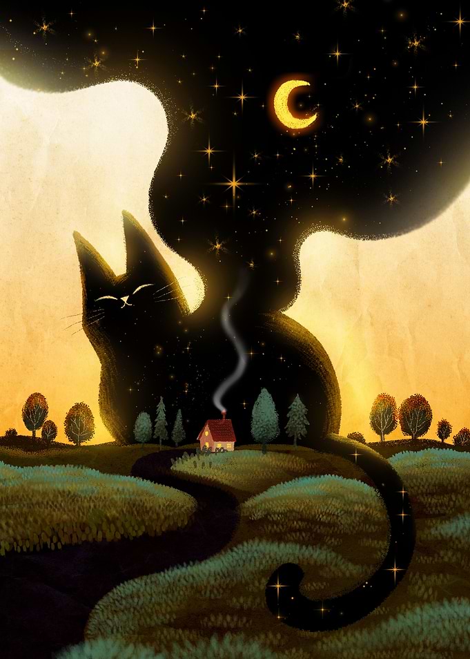 Black Cat on Horizon