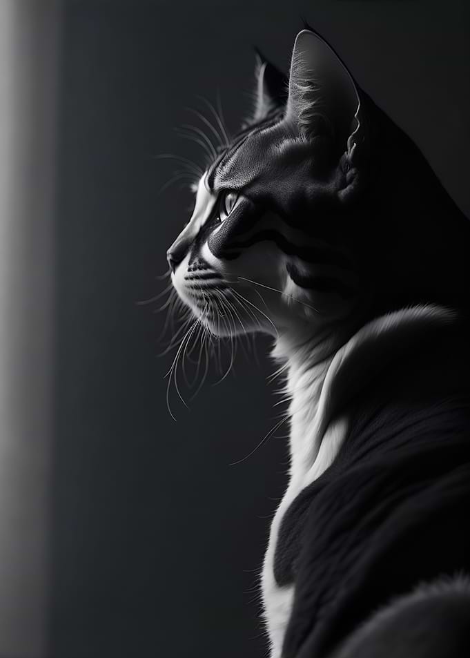 Cat bw