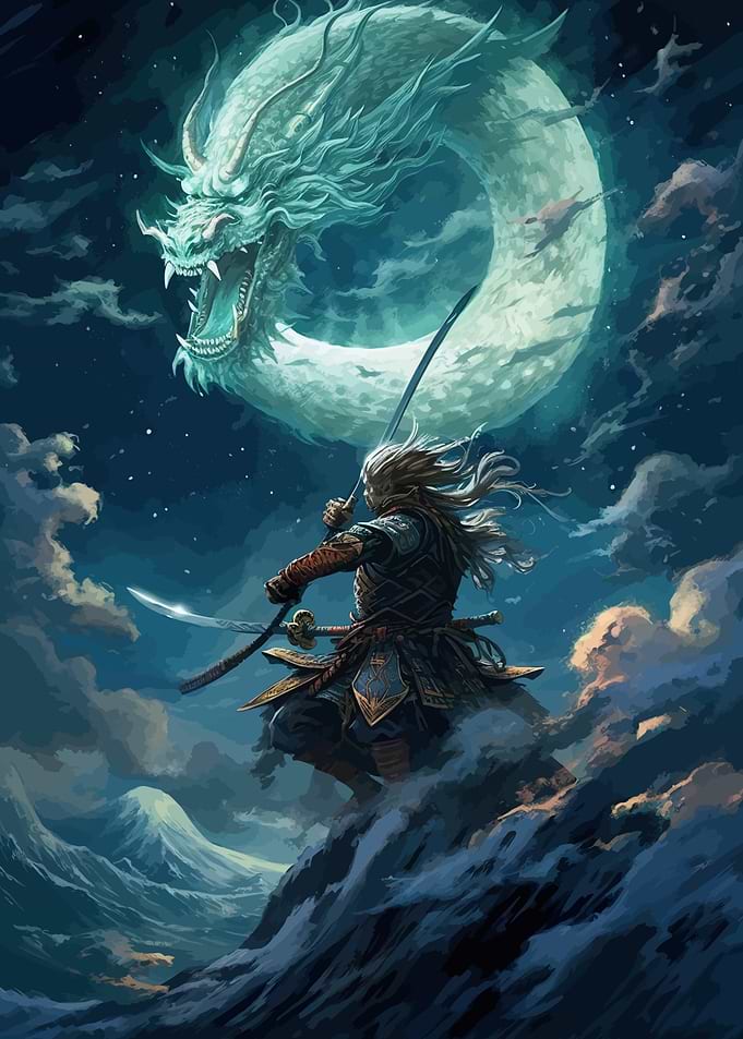 Dragon And Samurai Fantasy