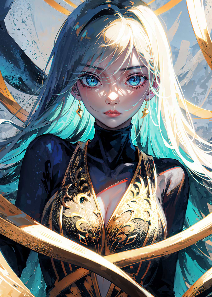 White haired girl