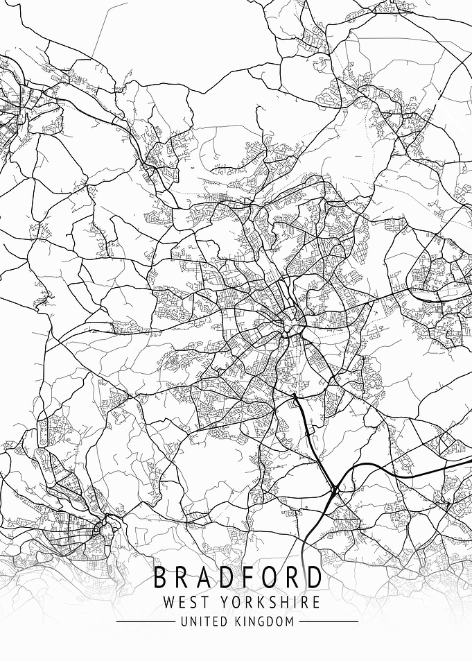 Bradford UK CITY MAP