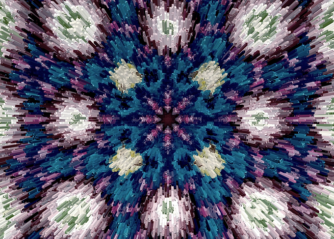 Blue floral pattern