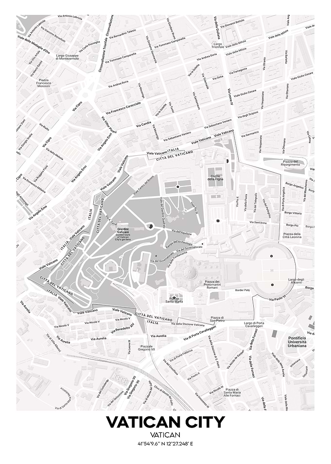 Vatican city Italy map