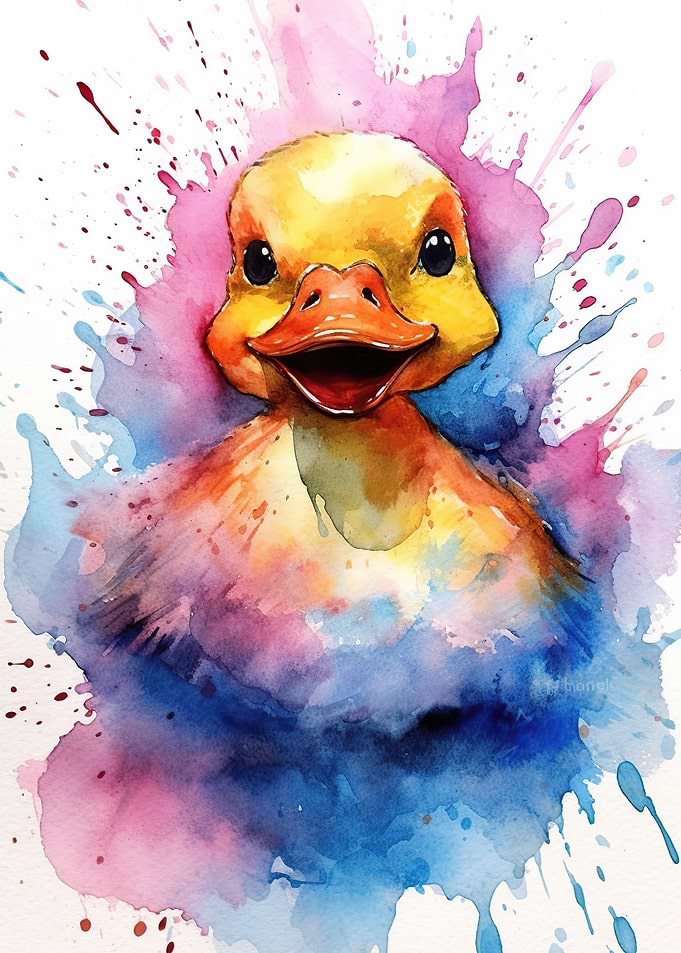 watercolor duck
