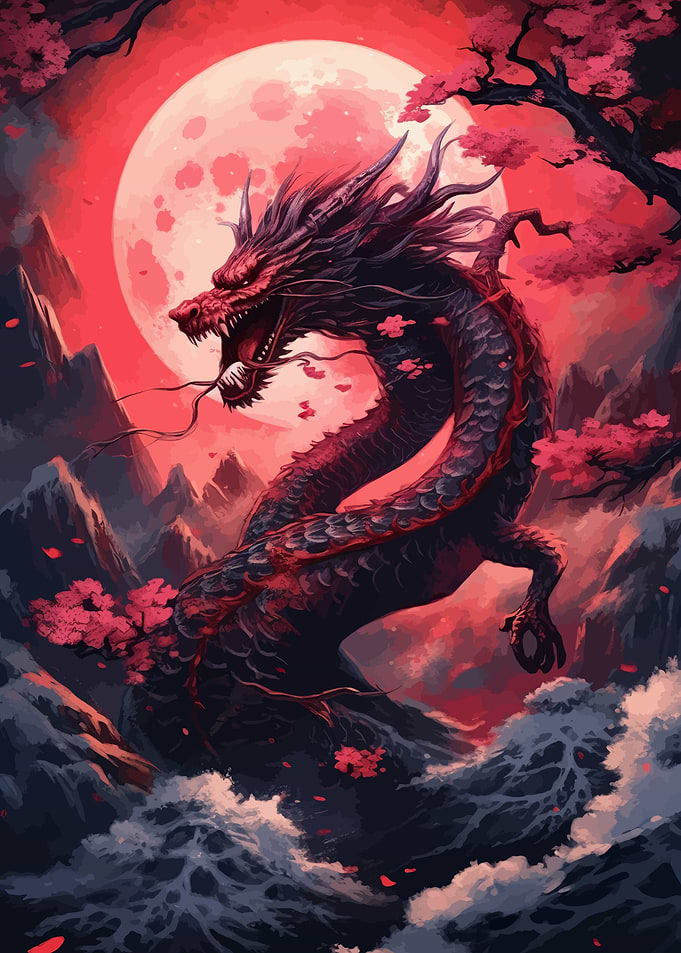 Dragon And Sakura Japan