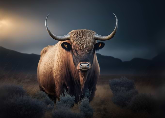 Cow in Grasslands