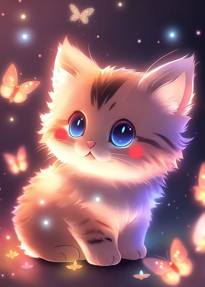 Fantasy Fluffy Kitten