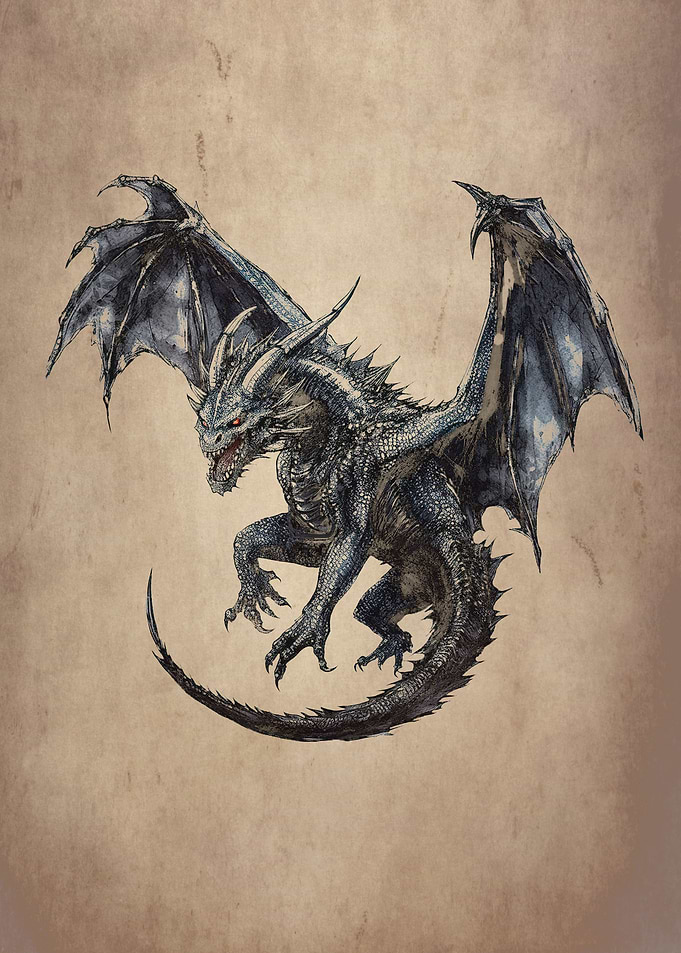 Dark Fairy tale dragon