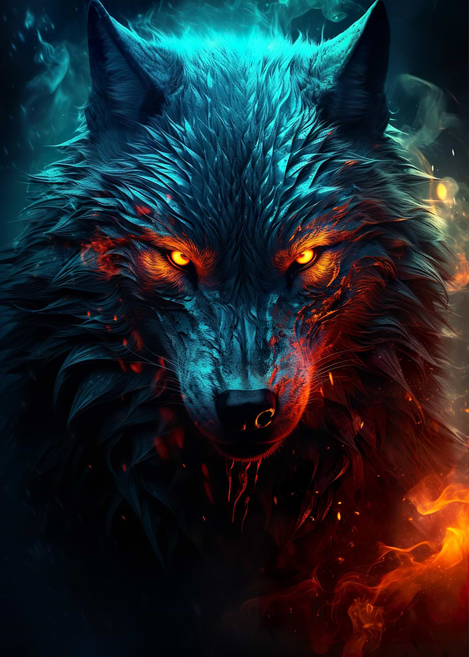 Dark Fantasy Magic Wolf