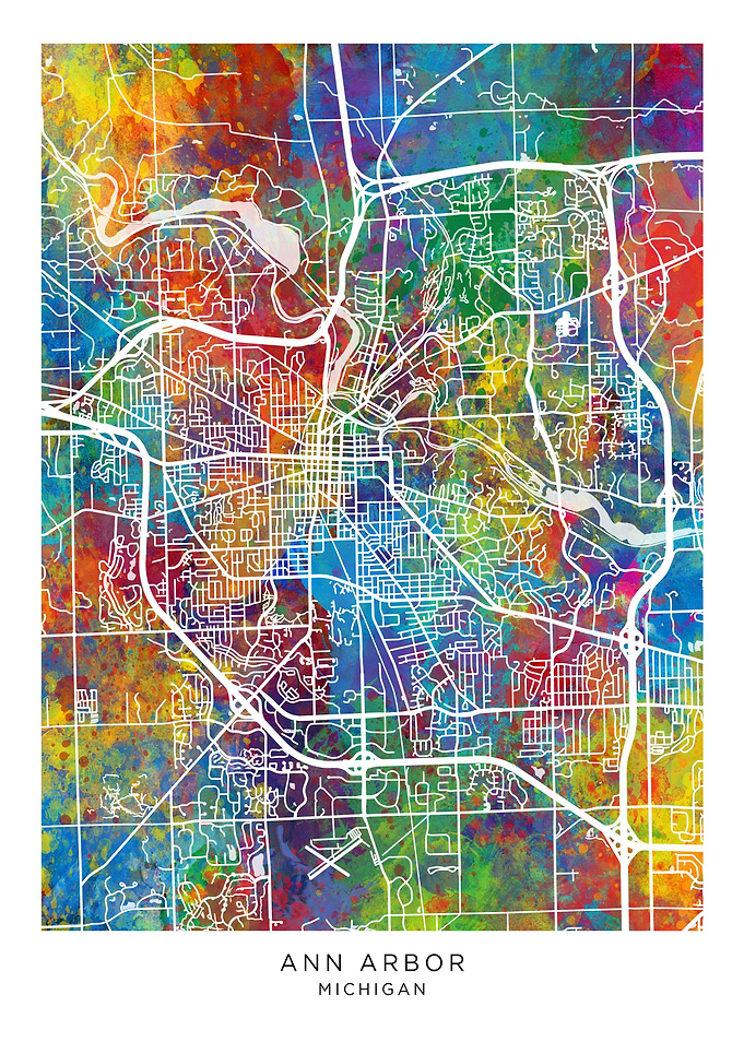 Ann Arbor Michigan Map