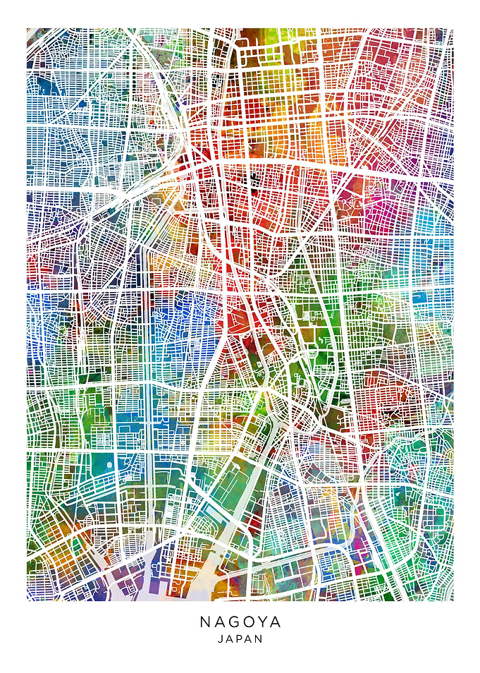 Nagoya Japan City Map