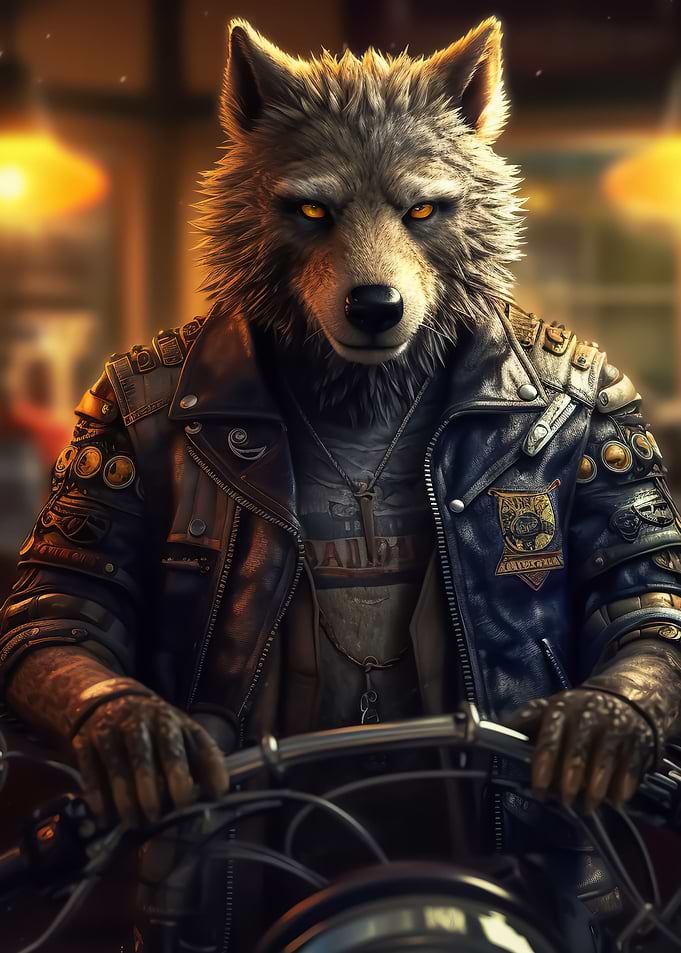 A anthropomorphic wolf
