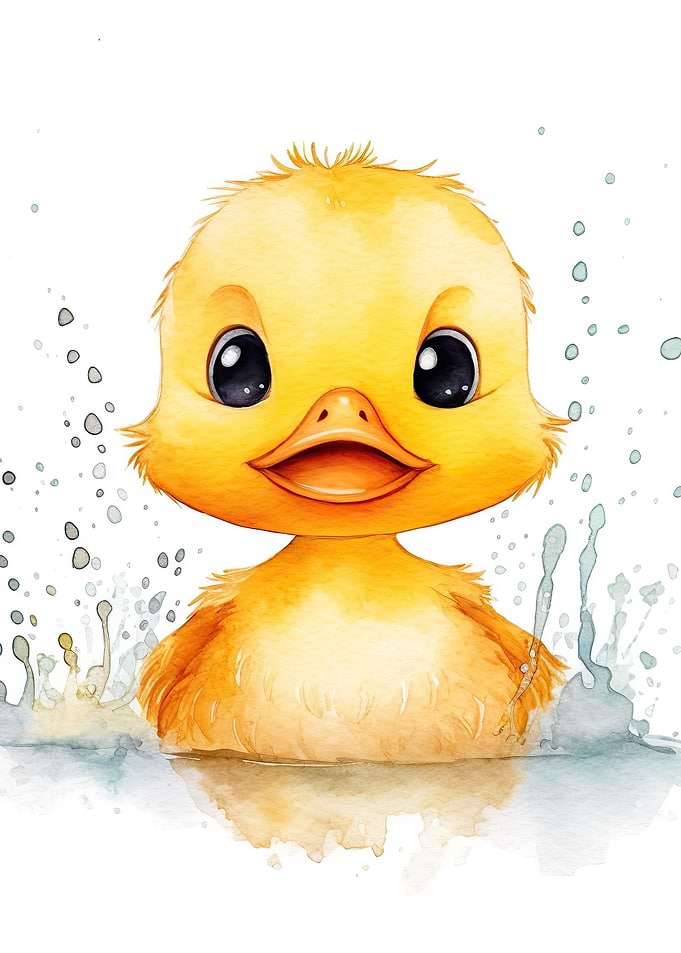 watercolor duck