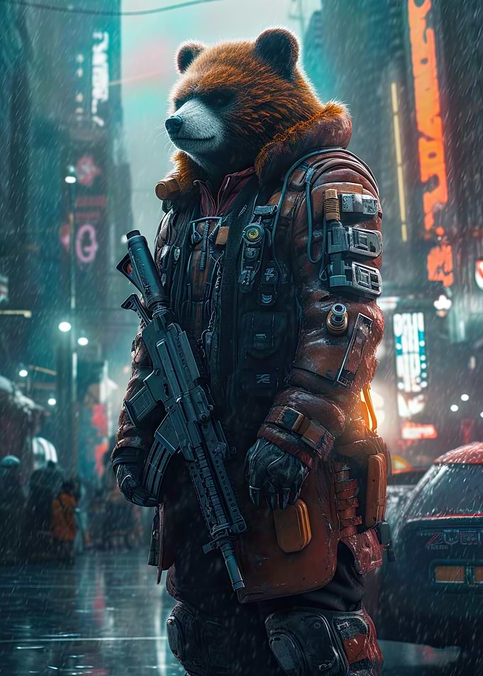 Cyberpunk Mighty Bear