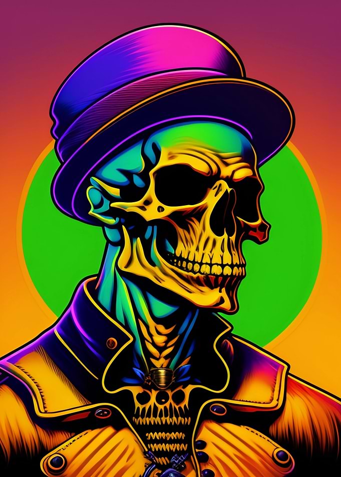 retro skeleton