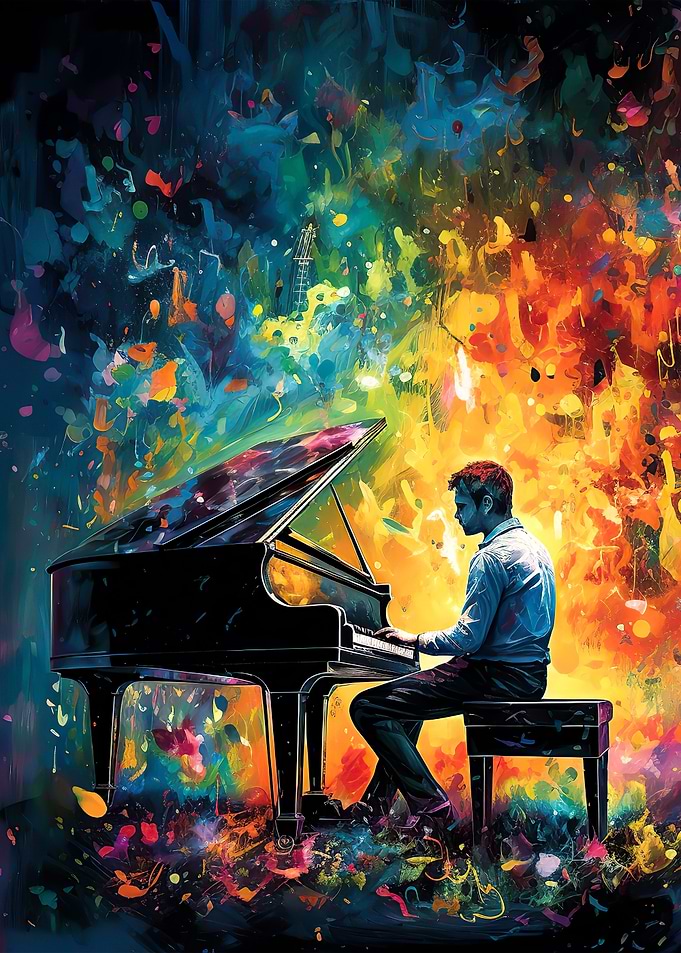 piano colorfull