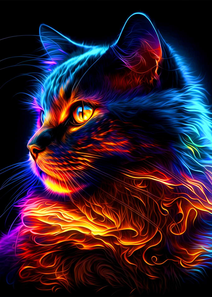 Neon Cat