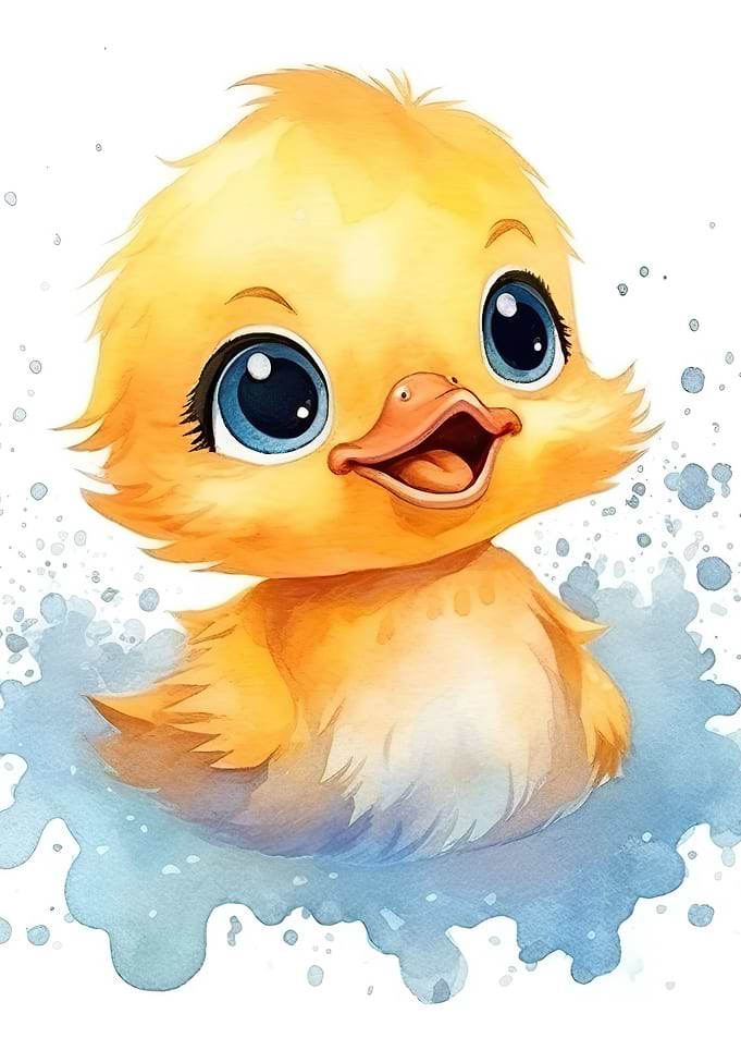 watercolor duck