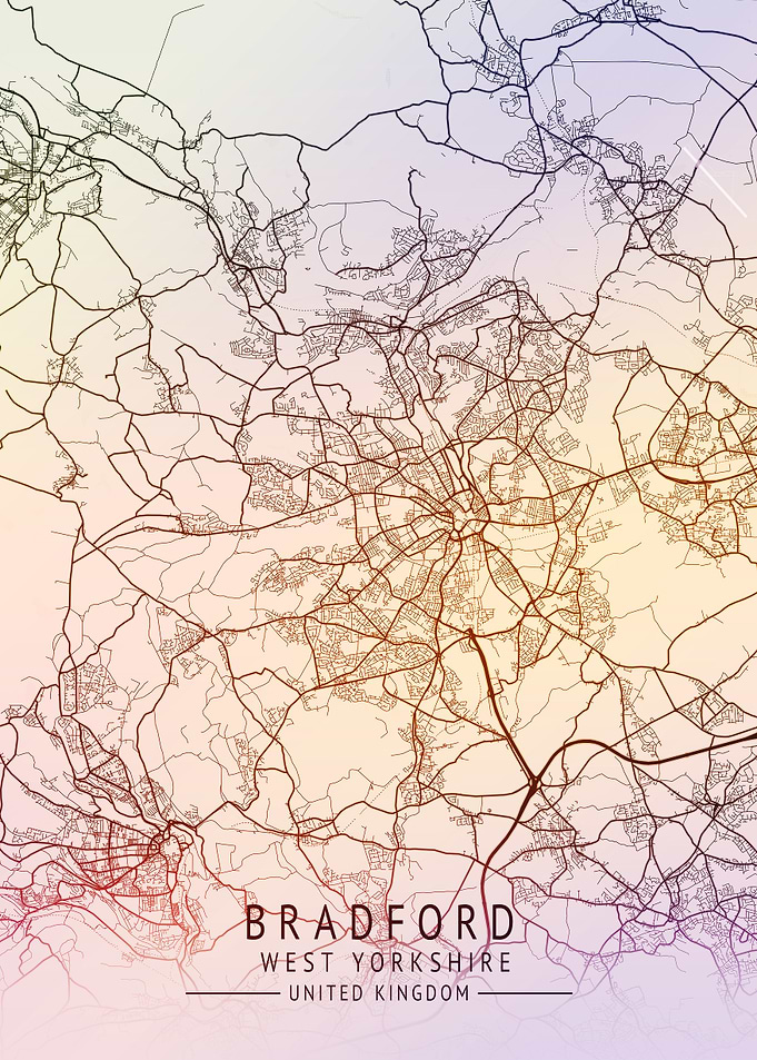 Bradford UK CITY MAP