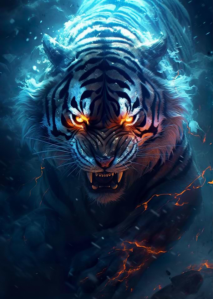 Dark Fantasy Magic Tiger