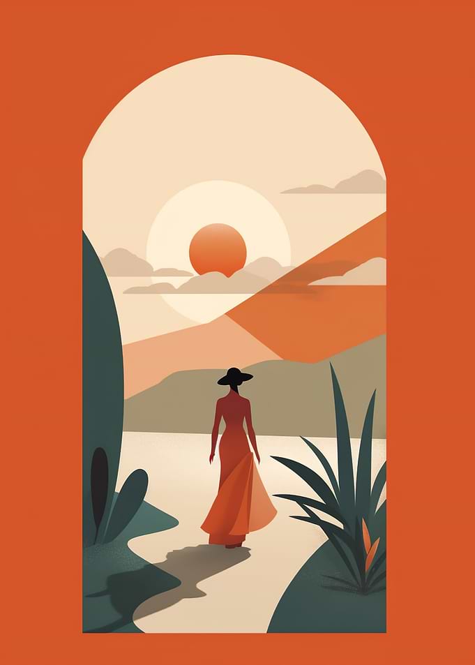 Abstract Nature Woman