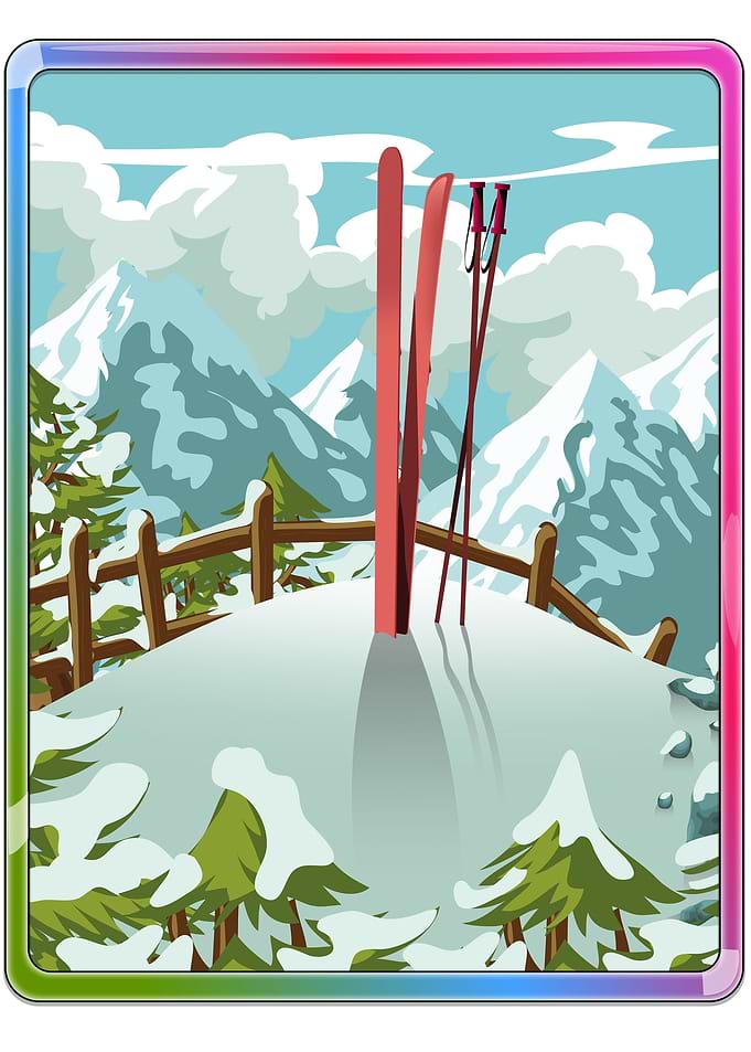 Ski cartoon