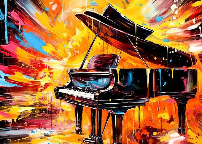piano colorfull