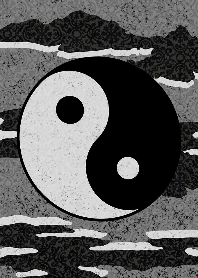 Zen Cloud Yin Yang Black