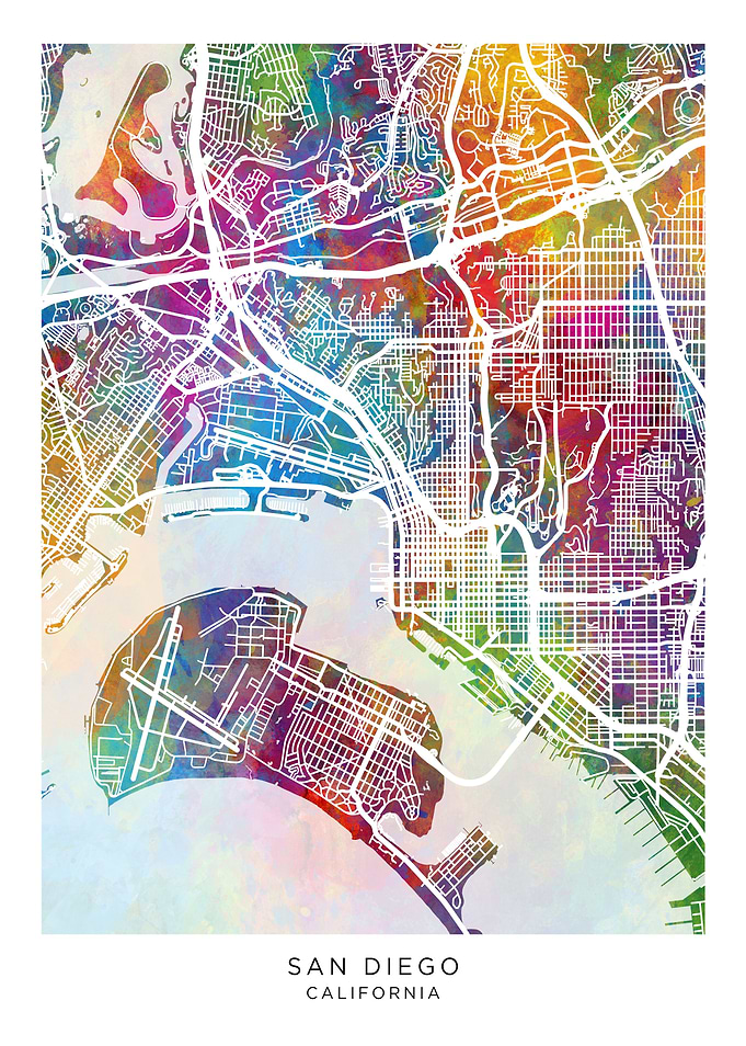 San Diego California Map