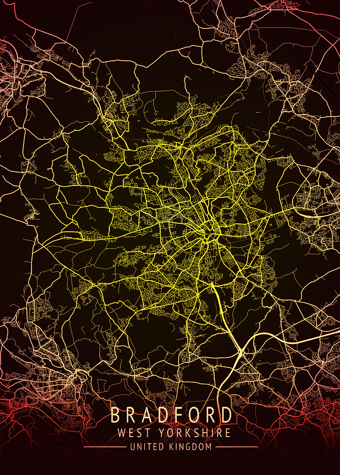 Bradford UK CITY MAP