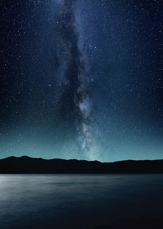 Night lake art