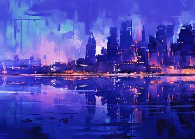 Cyberpunk neon city