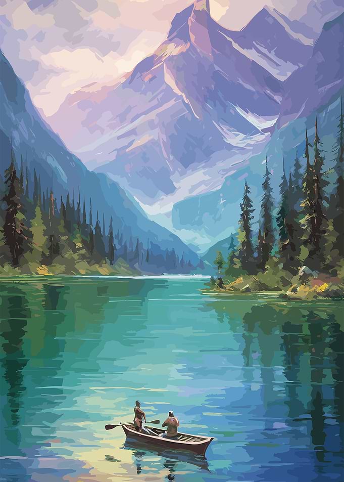 Mountains and Lake