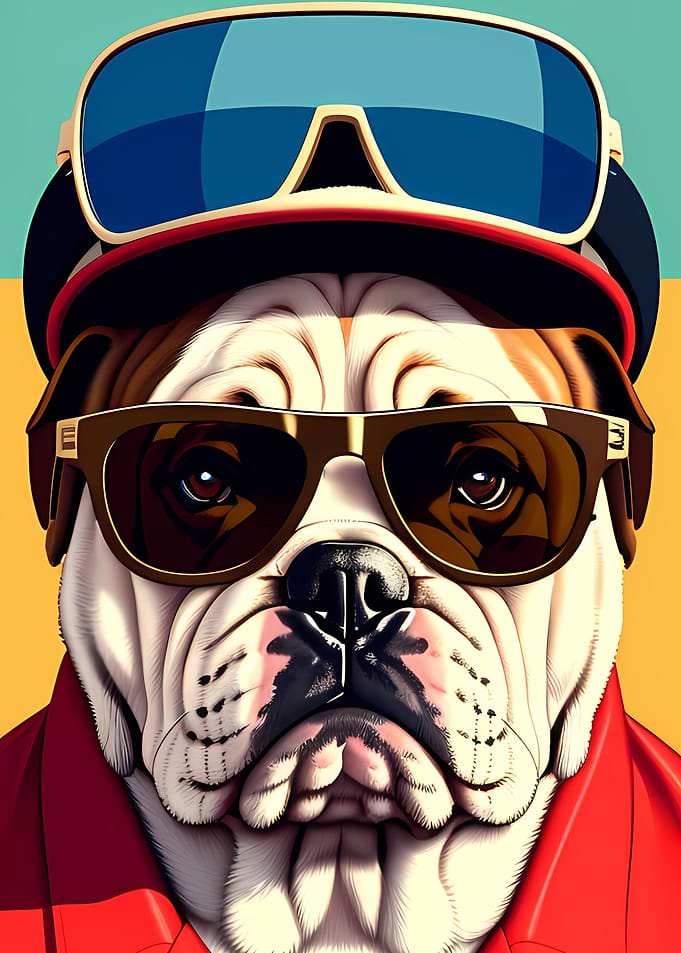 cute dog minimalism style