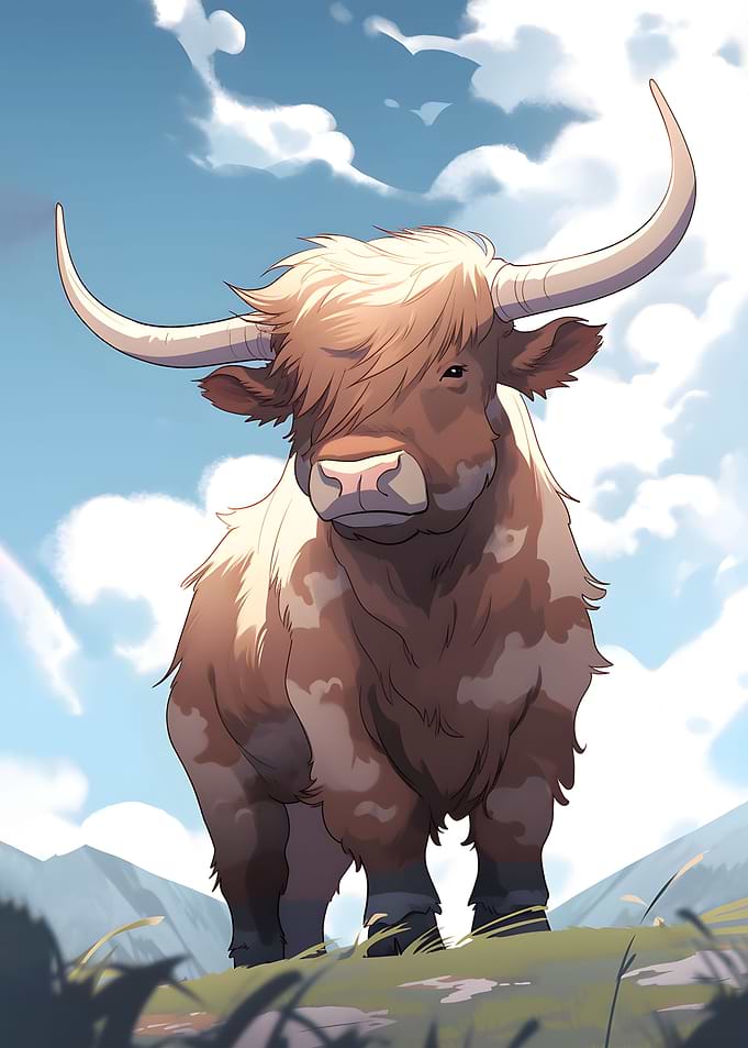 Highland Wildlife Cute Cow