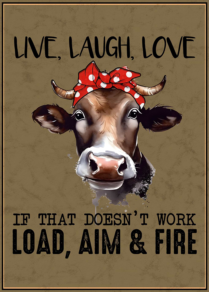 Funny Cow Vintage Poster