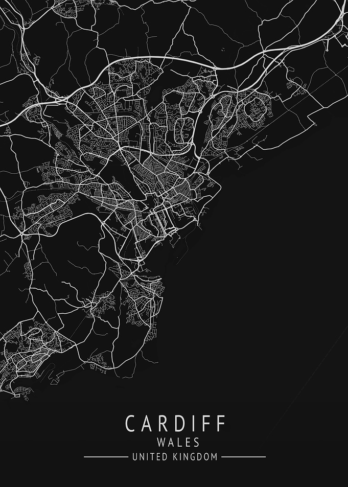 Cardiff UK CITY MAP