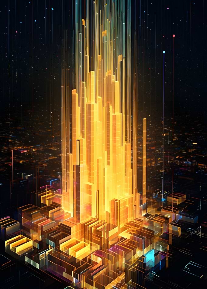 Cyberpunk neon city