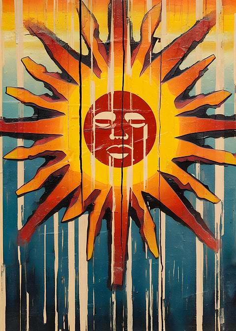 Sun Symbolism — metal poster wall art
