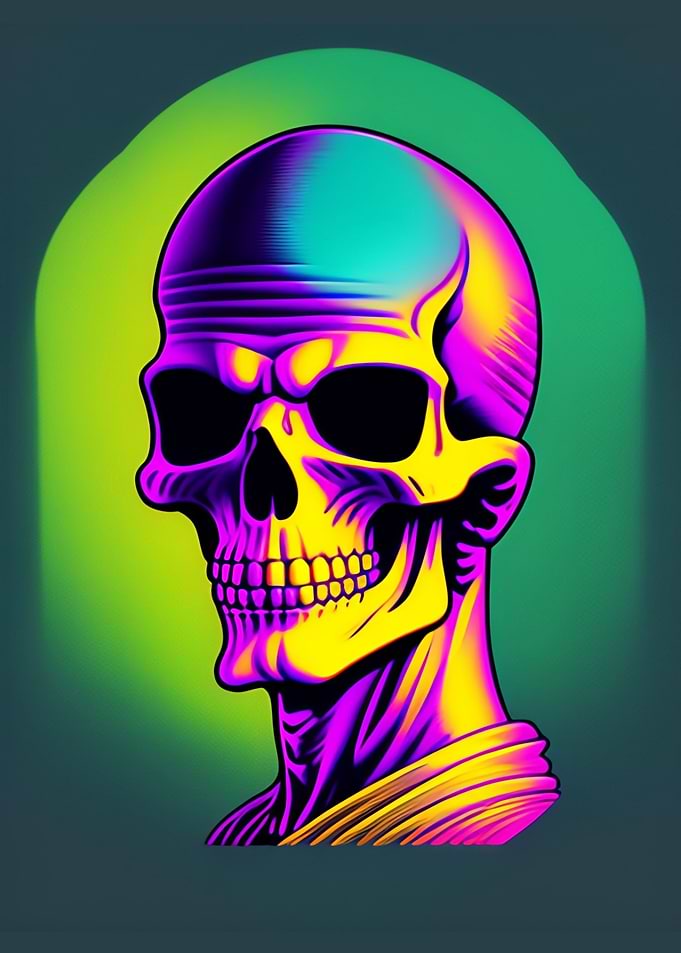 skeleton retro
