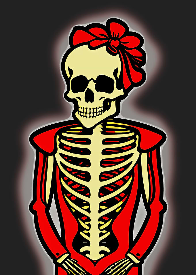 skeleton red