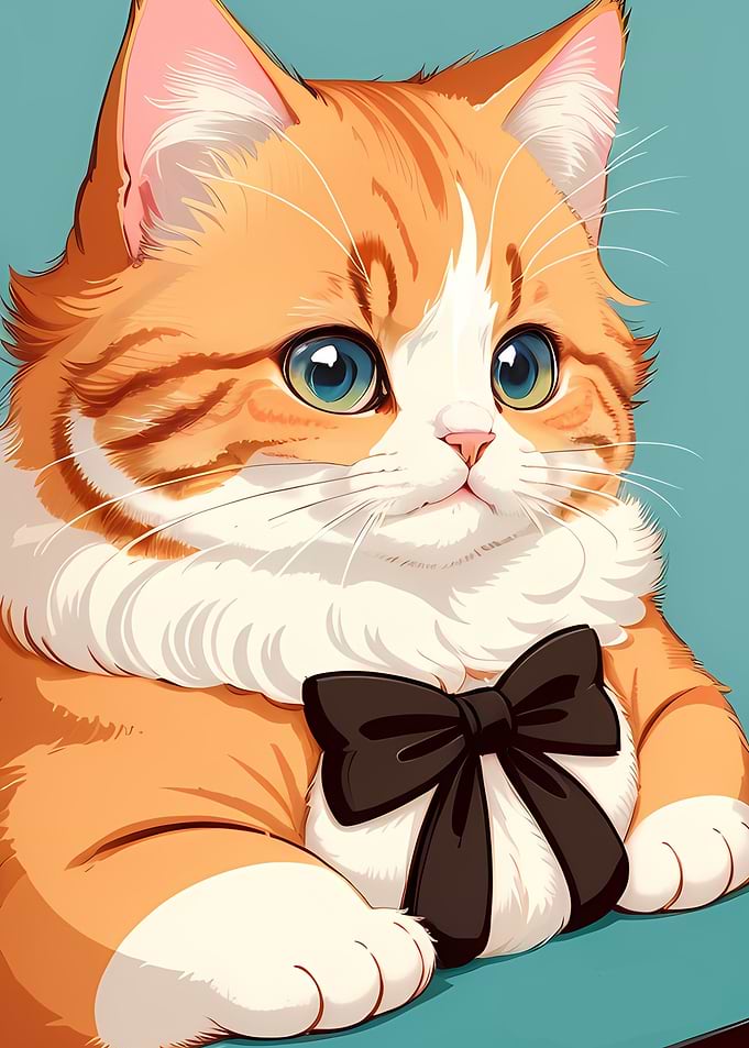 cute cat minimalism style