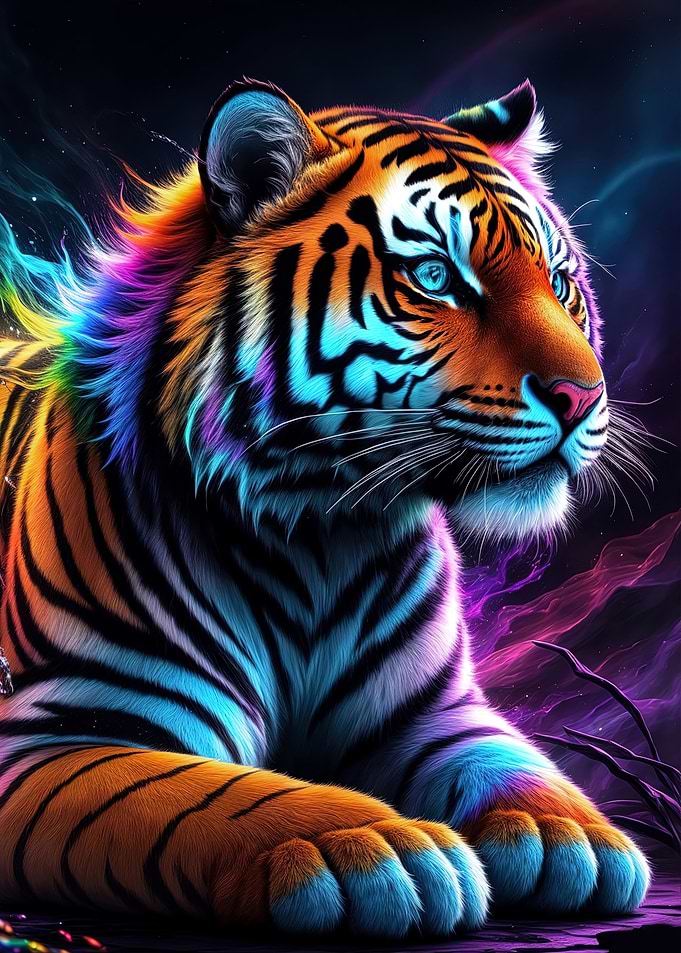 Colorful Siberian Tiger