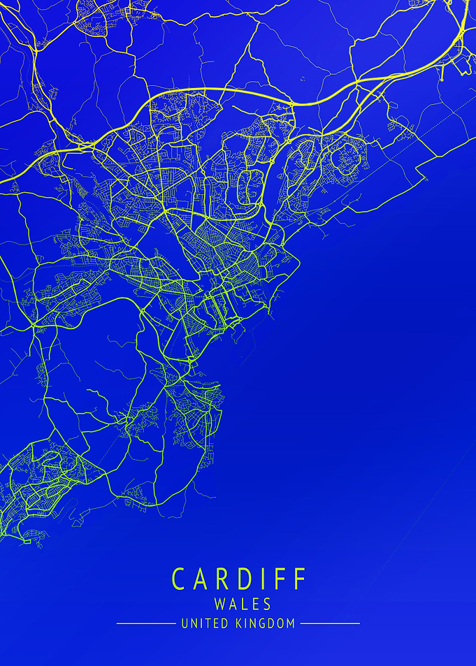 Cardiff UK CITY MAP