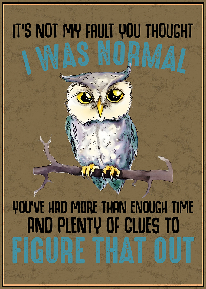 Funny Owl Poster Vintage